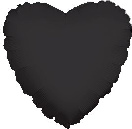 12 Mylar/Foil Balloons Lot Wedding/Party-Heart- 18" - Black
