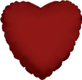 12 Mylar/Foil Balloons Lot Wedding/Party-Heart- 18" - Burgundy