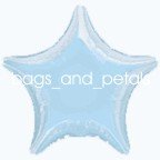 12 Mylar/Foil Balloons Lot Wedding/Party- Stars - 20" - Baby Blue