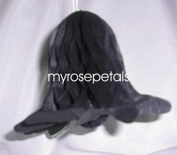 Honeycomb Bells - Bridal/Wedding/Anniversary Decor - 7" (3 count) - Black