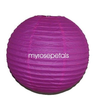 Party Paper Lantern-Round 12"-Luau Supplies- Oriental/Chinese Lamps - Hot Pink