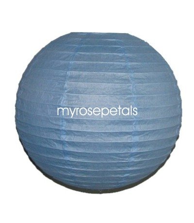 Party Paper Lantern-Round 12"-Luau Supplies- Oriental/Chinese Lamps - Light Blue