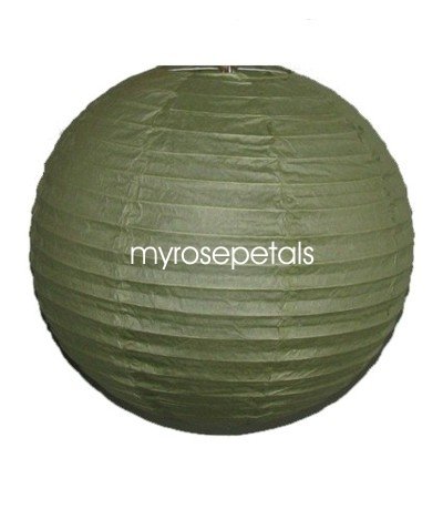 Party Paper Lantern-Round 12"-Luau Supplies- Oriental/Chinese Lamps - Sage