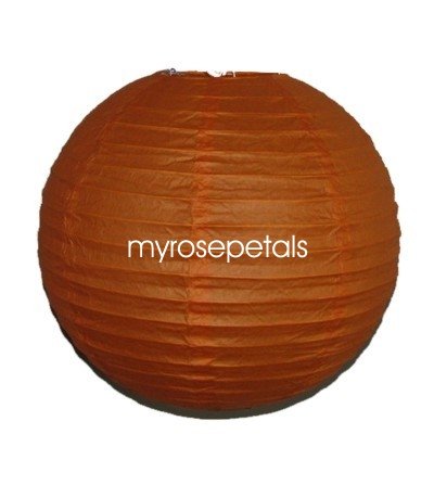 Party Paper Lantern-Round 16"-Luau Supplies- Oriental/Chinese Lamps - Orange
