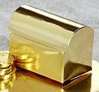 Favor Boxes: 12 Gold Treasure Chest Favor Boxes - Wedding Favors - Shower - Gifts