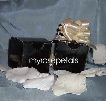 Glossy Favor Boxes - 2"x 2" x 2" Black - (100 pcs) Wedding/Shower/Party Favors