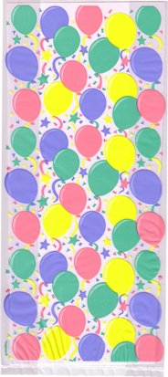 Cello Cellophane Favor Treat Party Bags w/Twist-Ties-Balloons