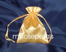 Satin Wedding Favor Bags/Pouches - 4"x6" - Gold (10 Bags)
