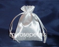 Satin Wedding Favor Bags/Pouches - 4"x6" - White (10 Bags)