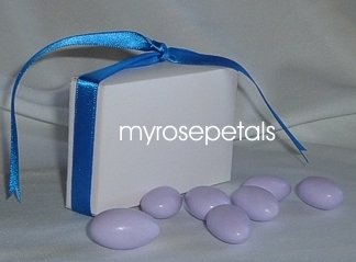 Favor Boxes - White Cake Shape Design - (50 pcs) Wedding/Shower/Party Favors