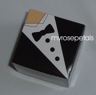 Favor Boxes - Tuxedo - 2" x 2" x 2" - (10 pcs) Wedding/Shower/Party Favors