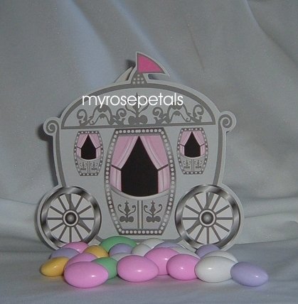 Favor Boxes - Princess Carriage Design - (10 pcs) Wedding/Shower/Party Favors
