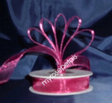 Sheer Organza Ribbon Mono Edge - 5/8" - 25 Yards (75 FT) - Burgundy