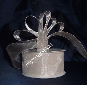 Sheer Organza Ribbon Mono Edge - 1.5" - 25 Yards (75 FT) - Ivory