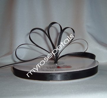Ribbon - Satin Ribbon- 3/8" Single Face 100 Yards (300 FT) - Black - Sewing - Craft - Wedding Favors