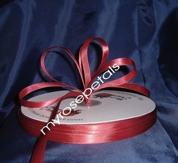Ribbon - Satin Ribbon- 3/8" Single Face 100 Yards (300 FT) - Burgundy-Sewing- Craft - Wedding Favors