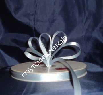 Ribbon - Satin Ribbon- 3/8" Single Face 100 Yards (300 FT) - Dusty Blue-Sewing- Craft-Wedding Favors