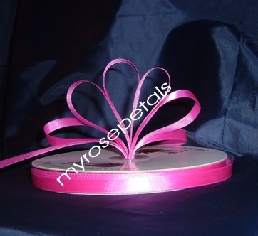 Ribbon - Satin Ribbon- 3/8" Single Face 100 Yards (300 FT) - Hot Pink -Sewing- Craft-Wedding Favors