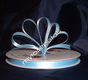 Ribbon - Satin Ribbon- 3/8" Single Face 100 Yards (300 FT) -Light Blue-Sewing-Craft -Wedding Favors