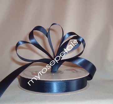 Ribbon - Satin Ribbon- 5/8" Single Face 50 Yards (150 FT) - Navy Blue-Sewing-Craft- Wedding Favors