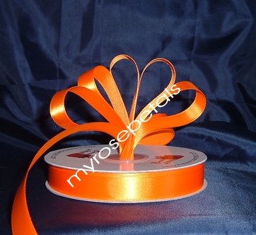 Ribbon - Satin Ribbon- 5/8" Single Face 50 Yards (150 FT) - Orange-Sewing-Craft- Wedding Favors