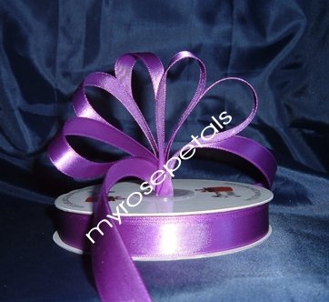 Ribbon - Satin Ribbon- 5/8" Single Face 50 Yards (150 FT) - Purple -Sewing-Craft- Wedding Favors