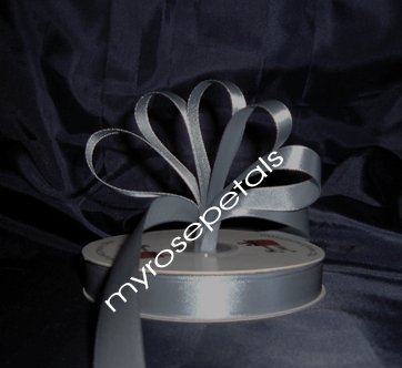 Ribbon - Satin Ribbon- 5/8" Single Face 50 Yards (150 FT) - Silver -Sewing-Craft- Wedding Favors
