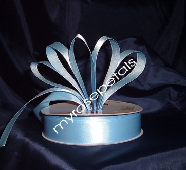 Ribbon - Satin Ribbon- 7/8" Single Face 50 Yards (150 FT) -Light Blue-Sewing-Craft - Wedding Favors