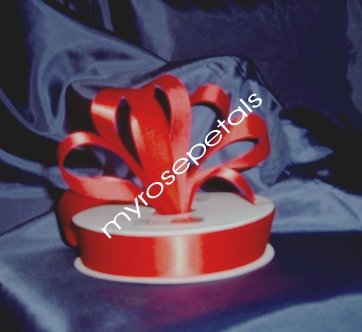 Ribbon - Satin Ribbon- 7/8" Single Face 50 Yards (150 FT)- Red -Sewing-Craft -Wedding Favors
