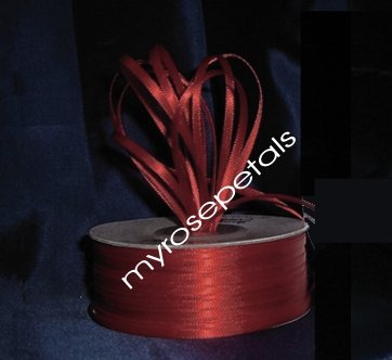 Satin Ribbon- 1/8" Double Face 100 Yards (300 FT) - Burgundy -Sewing-Craft - Wedding Favors