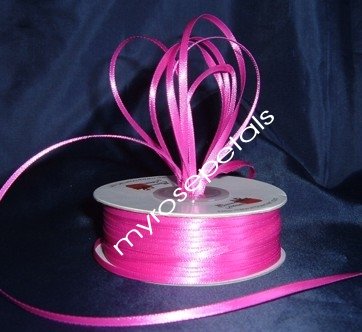 Satin Ribbon- 1/8" Double Face 100 Yards (300 FT) - Hot Pink -Sewing-Craft-Wedding Favors