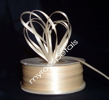 Satin Ribbon- 1/8" Double Face 100 Yards (300 FT) - Ivory -Sewing-Craft-Wedding Favors