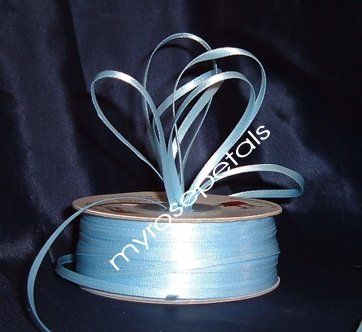 Satin Ribbon- 1/8" Double Face 100 Yards (300 FT) - Light Blue -Sewing-Craft-Wedding Favors