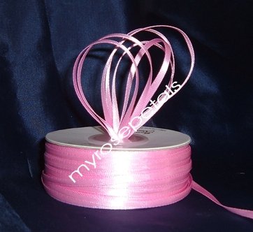 Satin Ribbon- 1/8" Double Face 100 Yards (300 FT) - Pink -Sewing-Craft-Wedding Favors