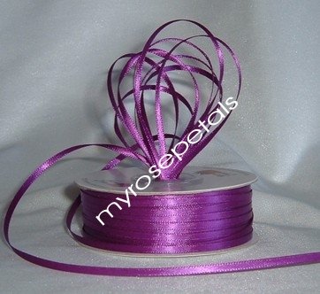 Satin Ribbon- 1/8" Double Face 100 Yards (300 FT) - Purple -Sewing-Craft-Wedding Favors