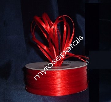 Satin Ribbon- 1/8" Double Face 100 Yards (300 FT) - Red -Sewing-Craft-Wedding Favors