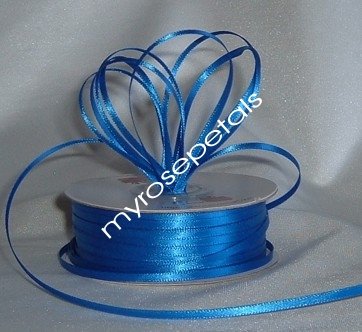 Satin Ribbon- 1/8" Double Face 100 Yards (300 FT) - Ryal Blue -Sewing-Craft-Wedding Favors