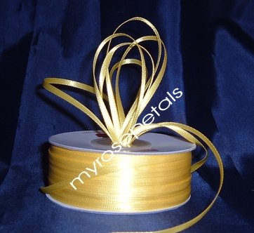 Satin Ribbon- 1/8" Double Face 100 Yards (300 FT) - Yellow -Sewing-Craft-Wedding Favors