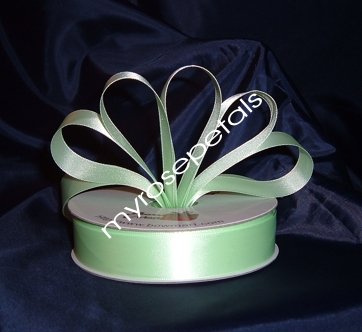 Satin Ribbon- 7/8" Double Face 50 Yards (150 FT) - Pale Green -Sewing-Craft-Wedding Favors