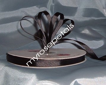 Grosgrain Ribbon 3/8" - 50 Yards (150 FT) - Black - Sewing - Craft - Wedding Favors