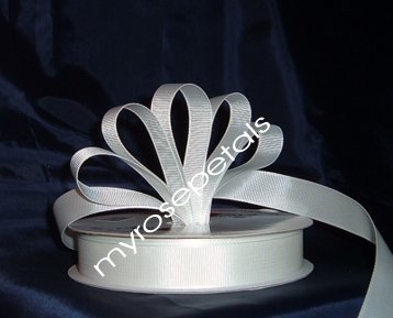 Grosgrain Ribbon 7/8" - 50 Yards (150 FT) - White -Sewing- Craft - Wedding Favors