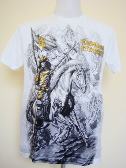 Shiroi Neko Design by Eternity Devil Knight Emperor Skull T-Shirt White Size L