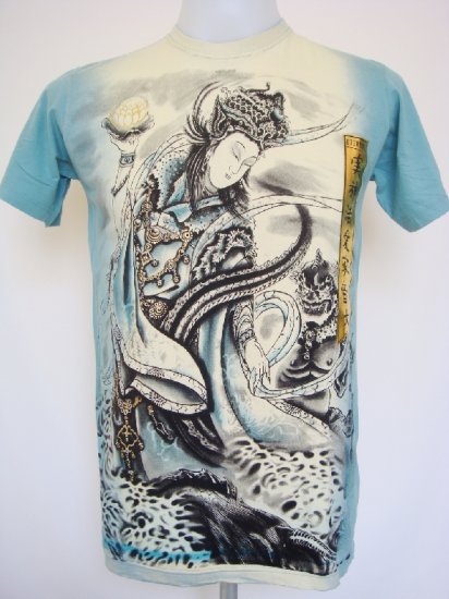 Shiroi Neko Design by Eternity Japanese Dragon Hunter T-Shirt Size M