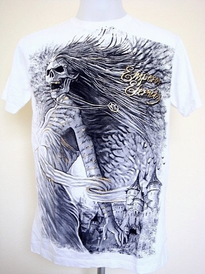 Emperor Eternity Lady Demon Angel Skull T-Shirt White Size L