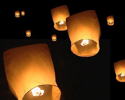 Wholesale Lots 100 Festival Sky Flying Lanterns Wedding Bridal