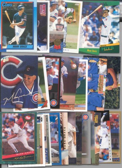 58 Different Mark Grace cards 90's-04's Chicago Cubs, Diamondbacks
