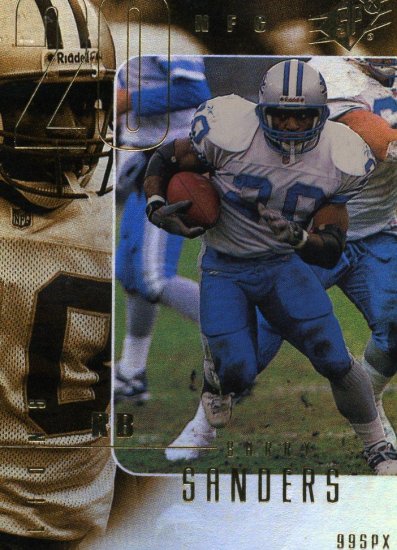 1999 99 SPx Barry Sanders card #31 Detroit Lions
