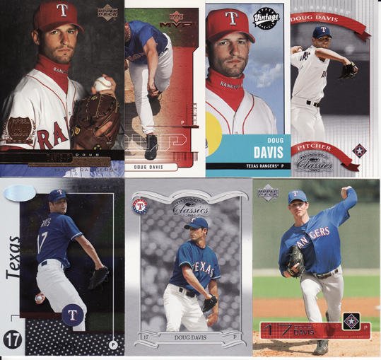 7 Different Doug Davis cards 00's-03's Arizona Diamondbacks