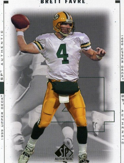 1999 99 SP Authentic Brett Favre card #32 Green Bay Packers