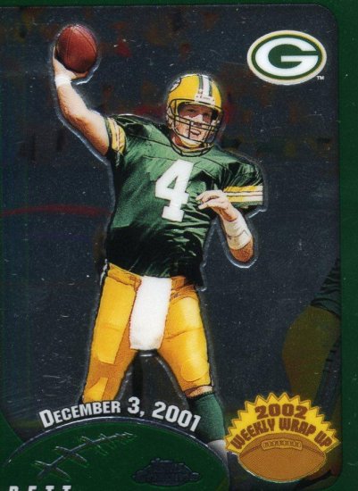 2002 02 Topps Chrome Weekly Wrap up Brett Favre card #157 Green Bay Packers